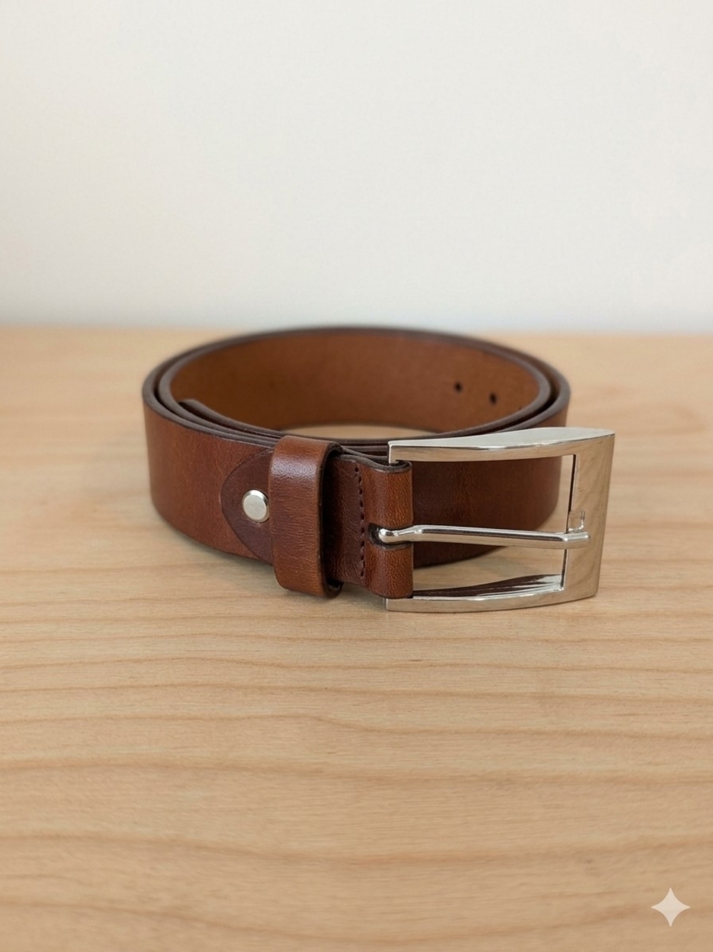BRAVE Leather Classic Cognac Brown Belt - Size 30 - Made in Canada